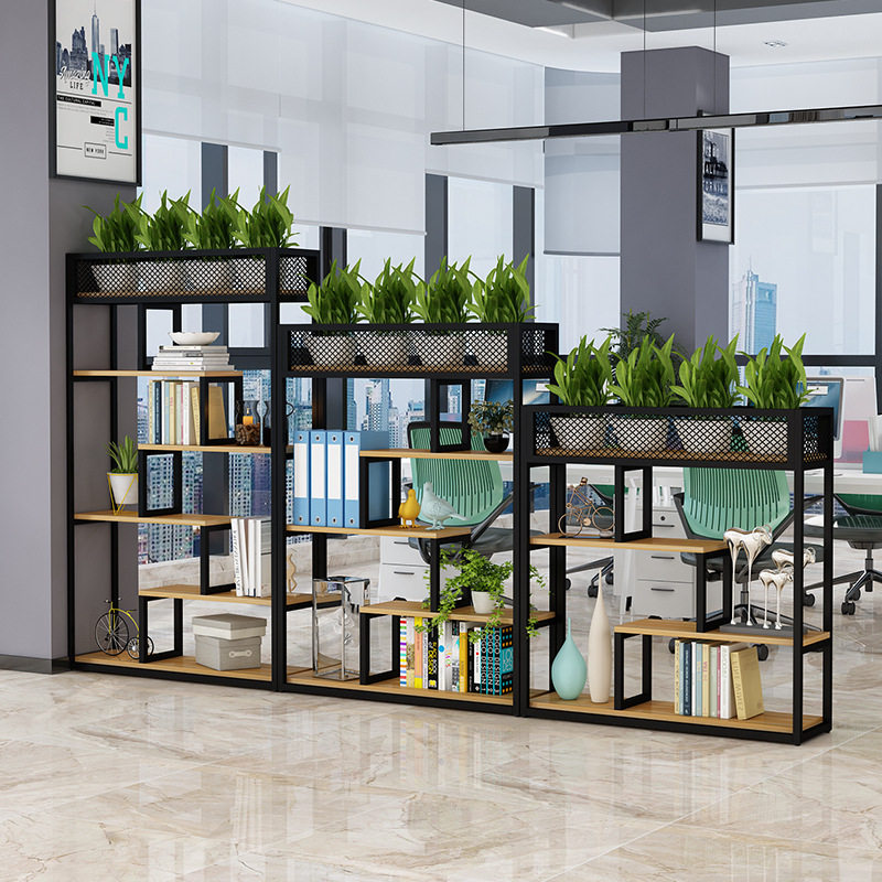 简约隔断置物架餐厅镂空装饰屏风落地书柜办公室收纳架玄关花架