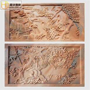 石雕汉白玉花岗岩青石晚霞红人物动物花草浮雕室内装饰广场摆放