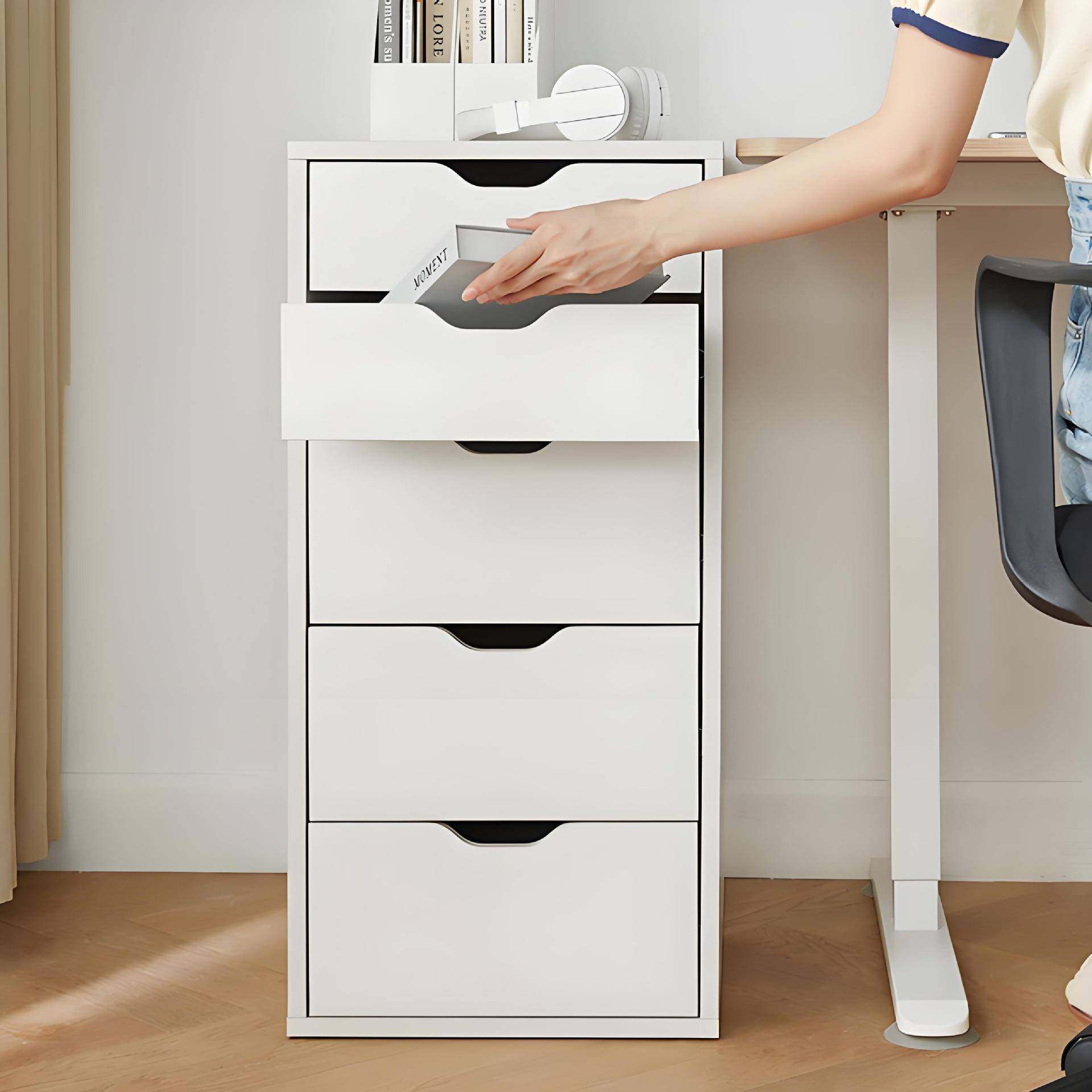 文件柜抽屉式收纳柜办公室桌下储物边柜多层置物柜夹缝柜子五斗柜