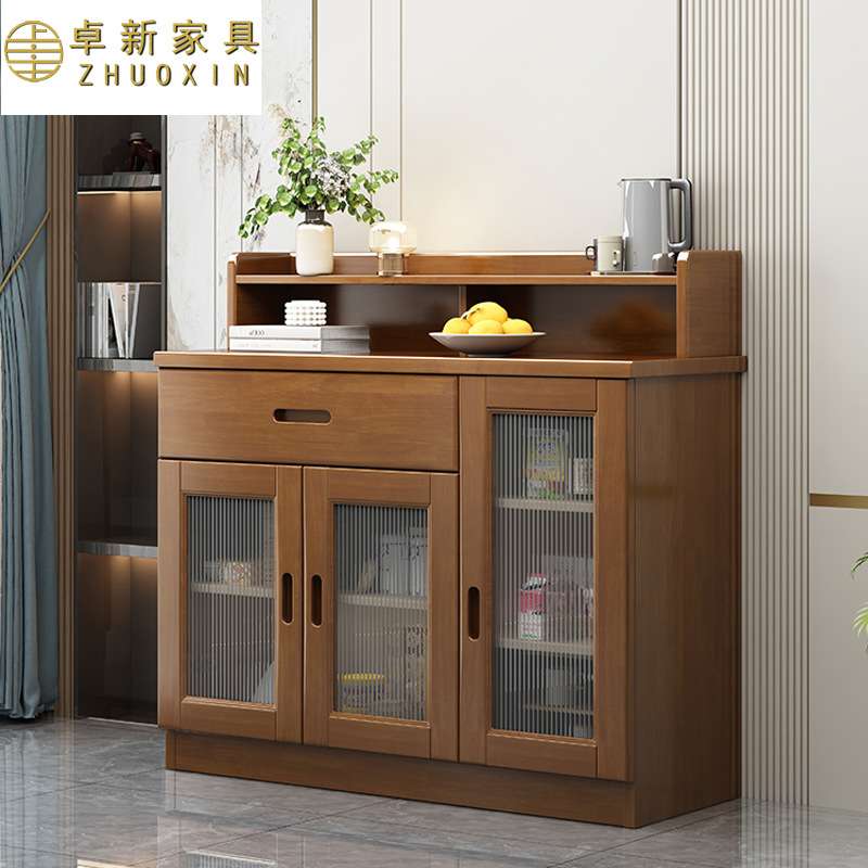 中式实木餐边柜矮柜家用酒柜餐厅储物橱柜茶水柜现代简约收纳碗柜