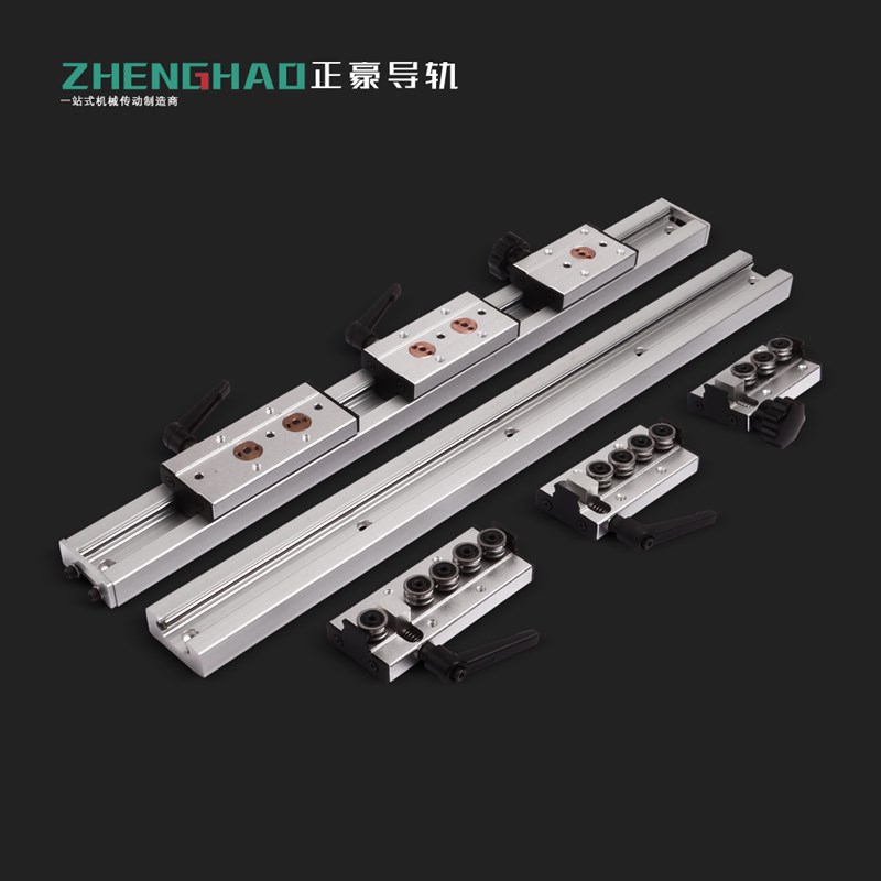 SGR内置双轴心直线导轨 3-4-5滚轮滑块 可选7字型梅花锁紧手柄