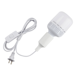 家用超亮ld灯泡带线螺口带关悬挂式插电节能插座灯