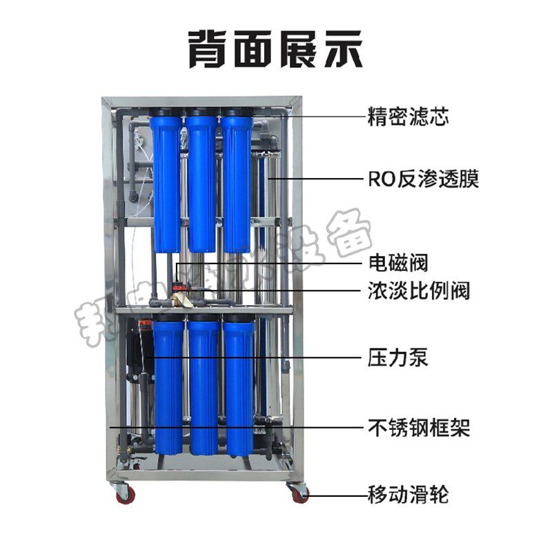双级反渗透净水机泡海参用实验室纯化水商用制水器工业水处理RO机
