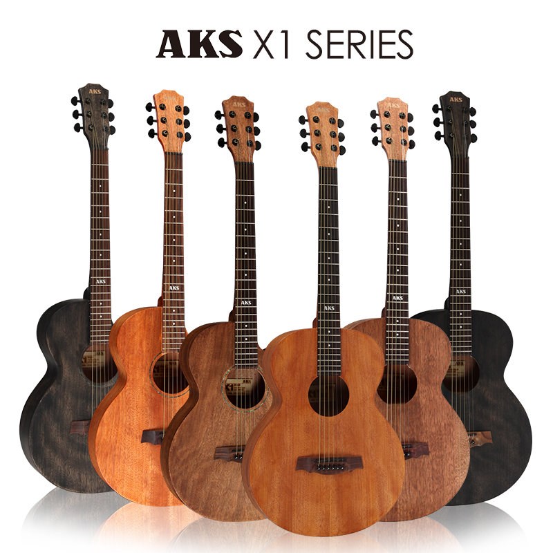 卡农吉他AKS圆角木吉他38寸民谣吉他学生初学者新手入门练习吉他