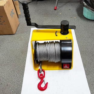 涡轮蜗杆手摇绞盘手动卷扬机自锁手摇升降机重型绞车钢丝绳牵引机