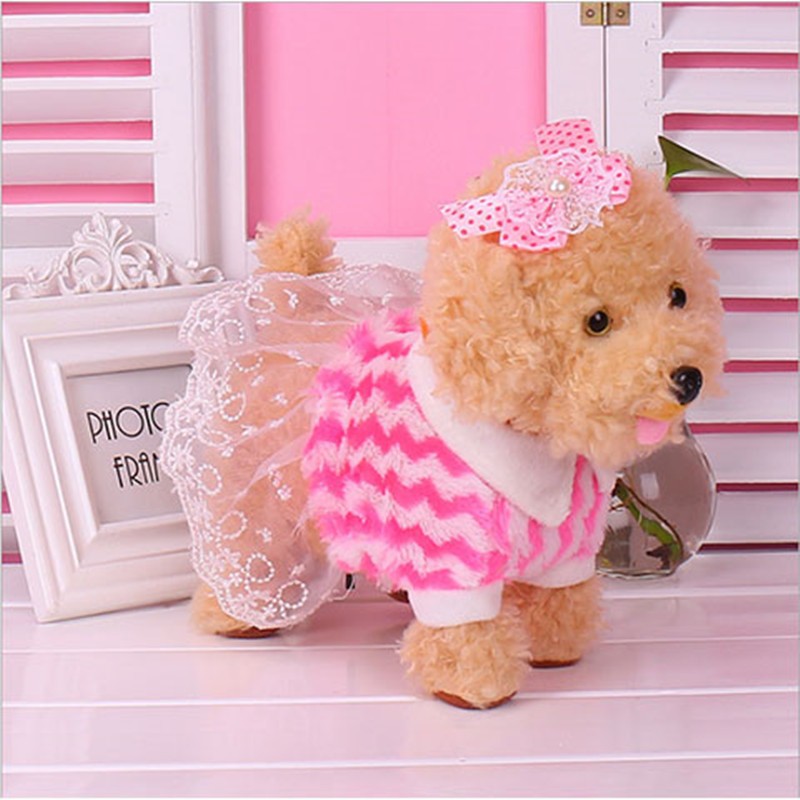 儿童电动毛绒玩具狗狗会唱歌跳舞仿真泰迪牵绳走路电子小狗智能狗