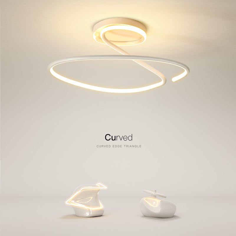 创意主卧室灯led吸顶灯简约现代设计师客厅餐厅房间2024新款灯具