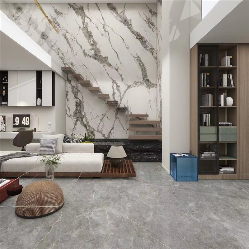 简一大理石瓷砖卡斯特同款密缝连纹900x1800客厅瓷砖地砖