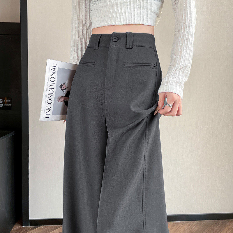 灰色西装裤女春秋季2026新款