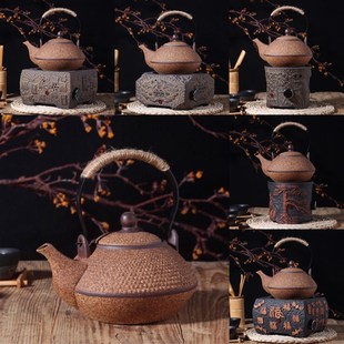 宋陶耐热粗陶提梁泡茶电陶炉碳炉D酒精炉煮水养生煮茶壶茶壶家用