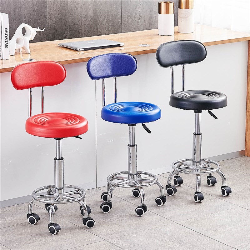 吧台椅升降椅靠背椅转椅家用时尚美容理发店椅子职员办公圆椅