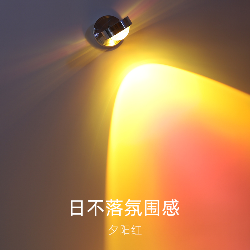 夕阳日不落射灯玄关壁画射灯明装小山丘嵌入式过道氛围灯可度