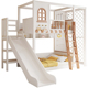 温情港儿童家具层床上下床全实木儿童床男孩高低床滑梯床树屋床
