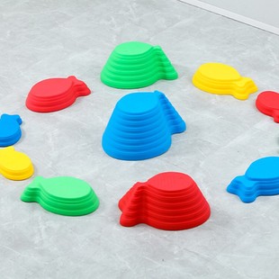 小鱼触点过河石儿童感统平衡训练教具触觉家用幼儿体能器材