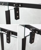 极简房推拉门全浴室玻璃五金黑色