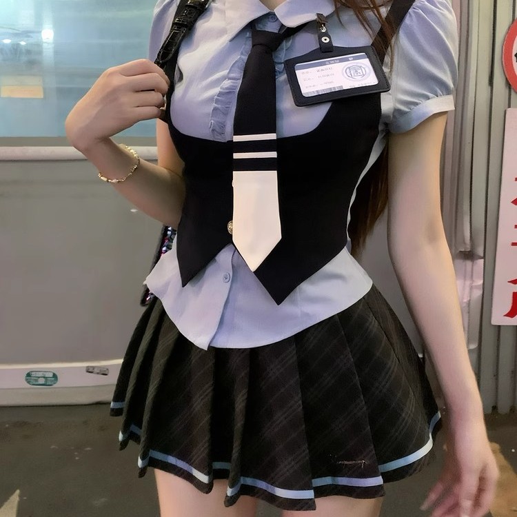 美式复古学院风jk制服女