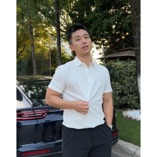 体恤潮流百搭翻领冰丝半袖 男士 痞帅正肩短袖 高品质polo衫 t恤 夏季
