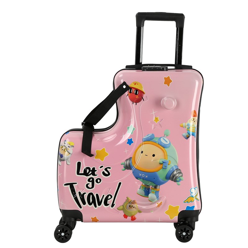 高配置卡通c可爱骑行拉杆箱小号儿童行李箱20寸卡通旅行密码拉杆