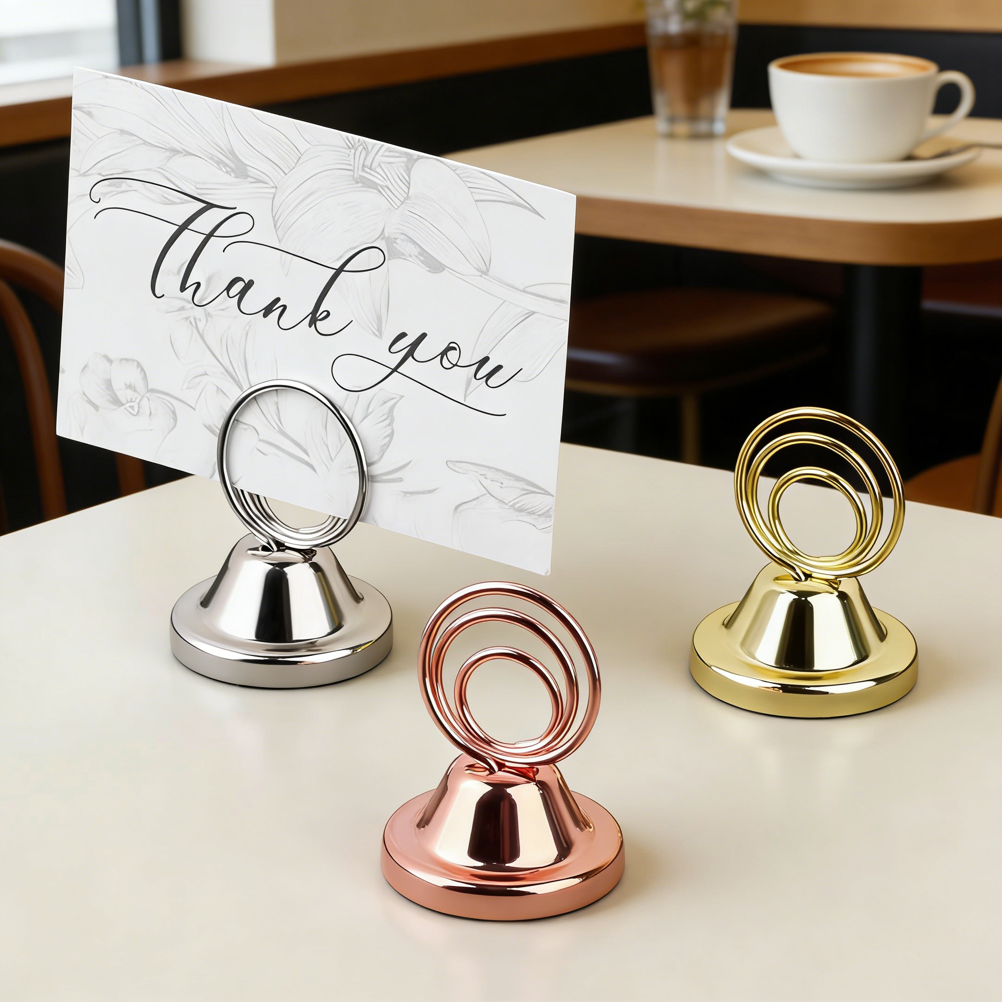 铁金属标签夹广告夹留言便签夹名片照片展示夹餐饮桌面菜单菜品夹子小卡片支架摆台立式桌卡台签架子底座立牌