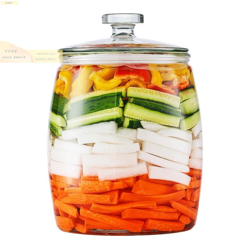 泡菜坛子腌缸璃密菜DF593562封罐带盖子超腌大加厚菜瓶泡菜罐子玻