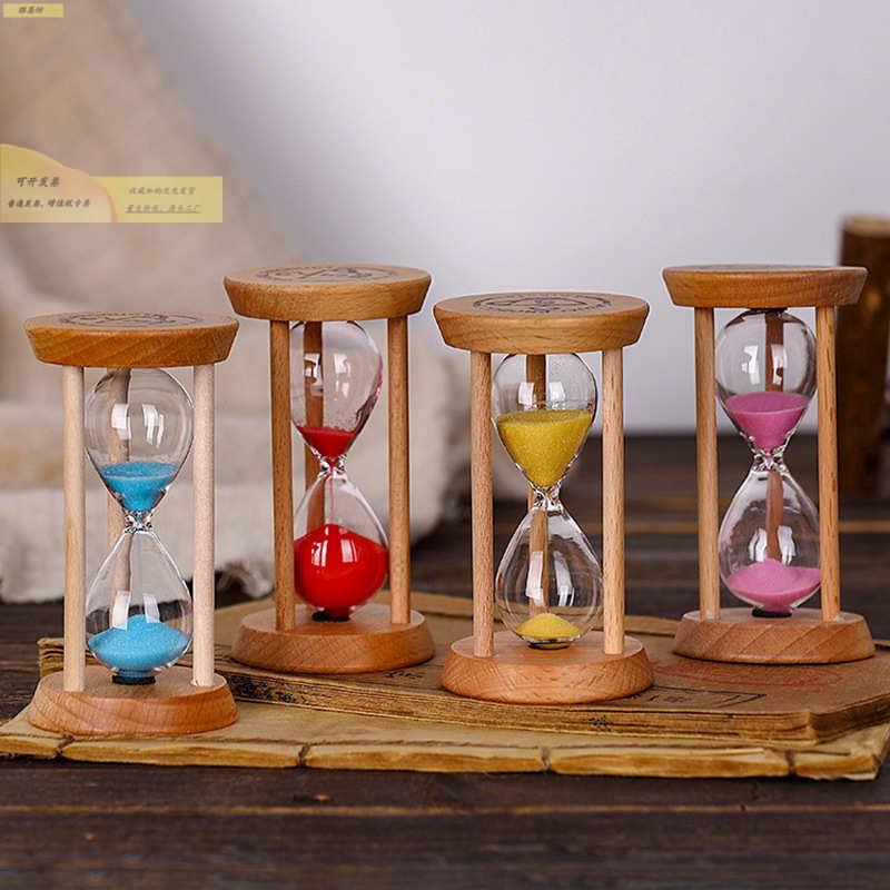 间沙沙漏木质计时器儿童防小古月云摔5/10/3l0分钟半时计时时流漏