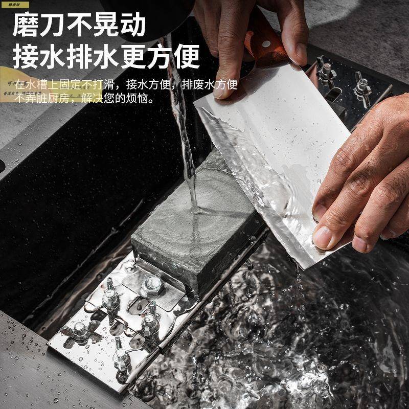 304不锈钢磨刀石支架加厚新款磨刀架子水槽塘固定架可调节伸缩架