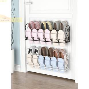 门上悬挂打孔简易贴墙上的托鞋挂钩免挂在壁挂式鞋架后壁鞋柜收纳