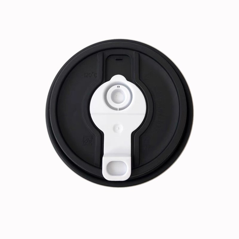 一次性奶茶咖啡便携纸杯多功能防漏U型连线连体外带杯90口径杯盖