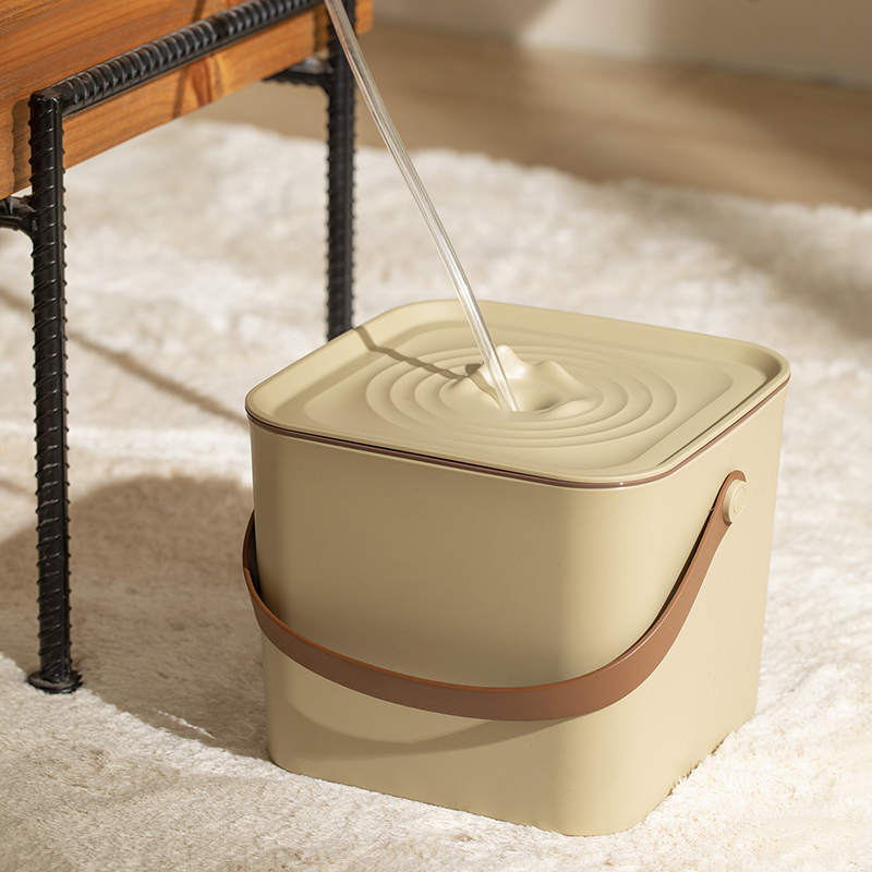 茶桶废水桶干湿分离过滤矮款家用小茶渣桶垃圾桶塑料收纳日式简约