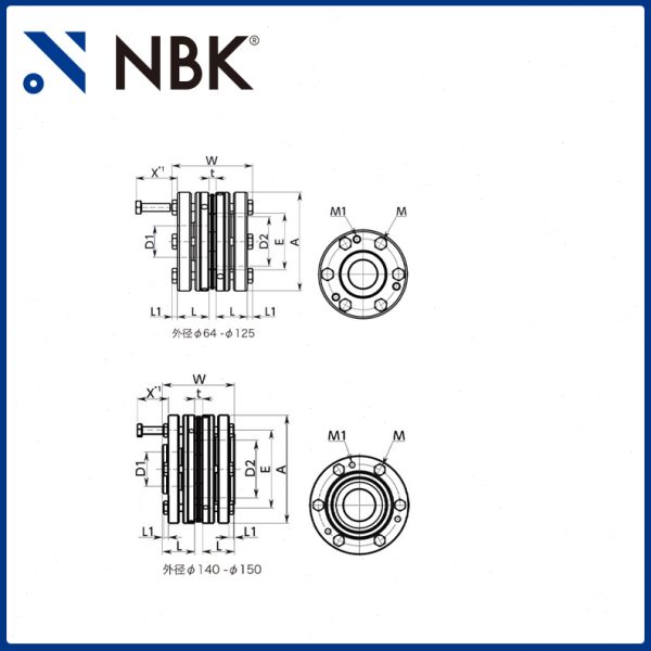 NBK MLDS-140B 胀紧套型 挠性钢制大外径膜片型联轴器 厂家直供