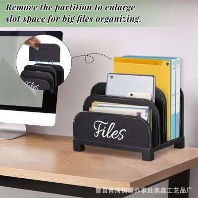 木质置物架桌面学习资料书架公桌文件架分隔手机平板实木储物架