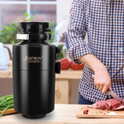 JUSTBUY 750W 食物垃圾处理器切碎机厨房垃圾处理不锈钢研磨机
