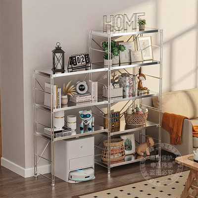 不锈钢置物架客厅厨房多层收纳架
