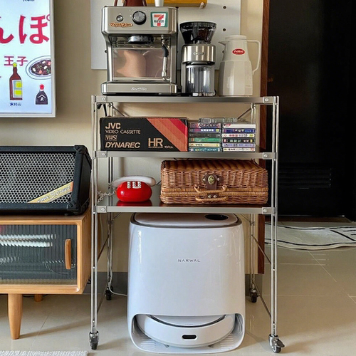 日式不锈钢扫地机器人上方置物架