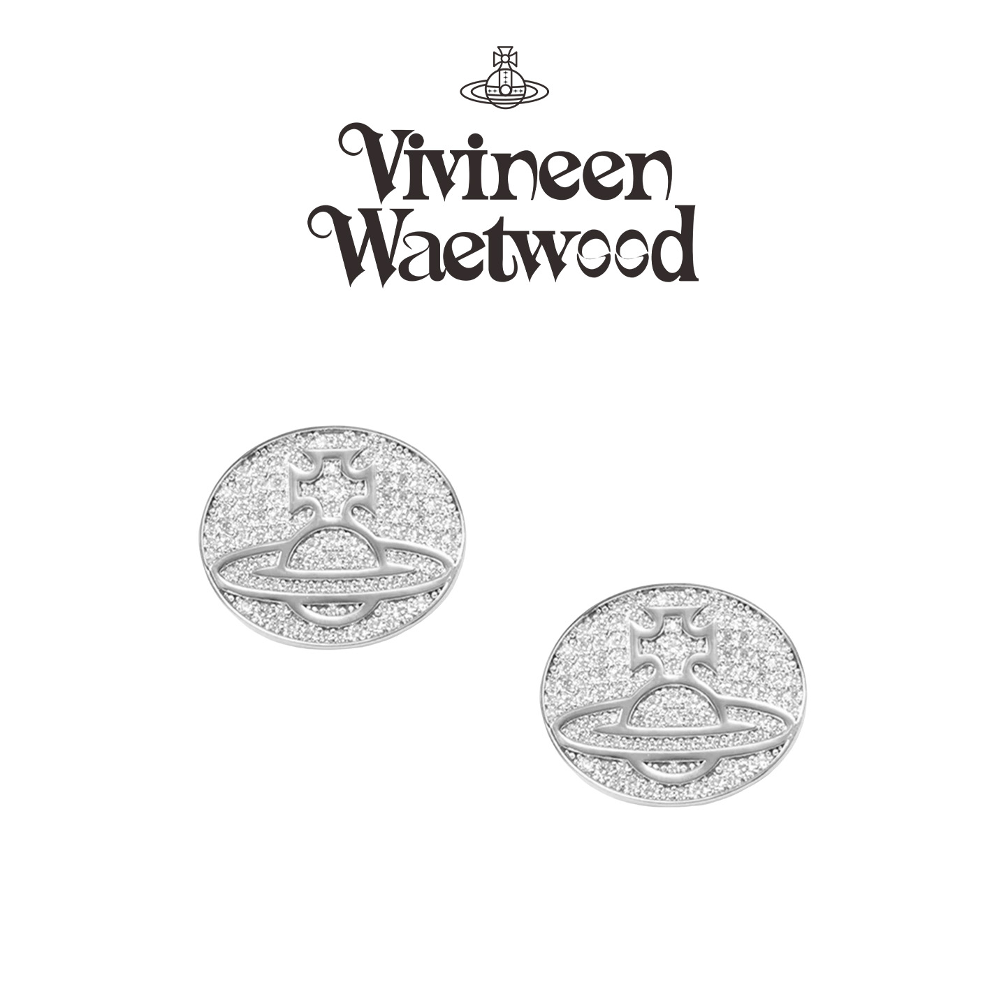 土星纽扣耳钉耳饰女高级感