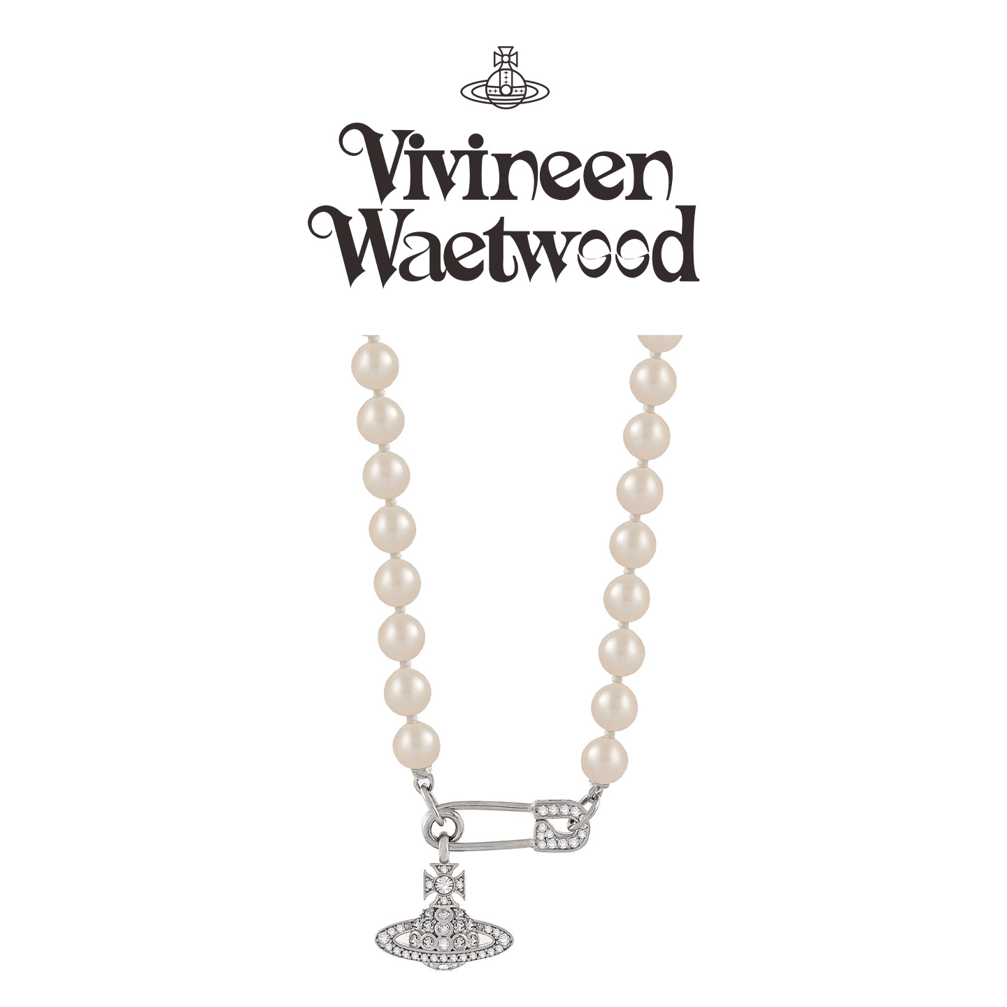 Vivireer Waetwssd 西太后土星别针珍珠项链女高级感轻奢小众叠戴