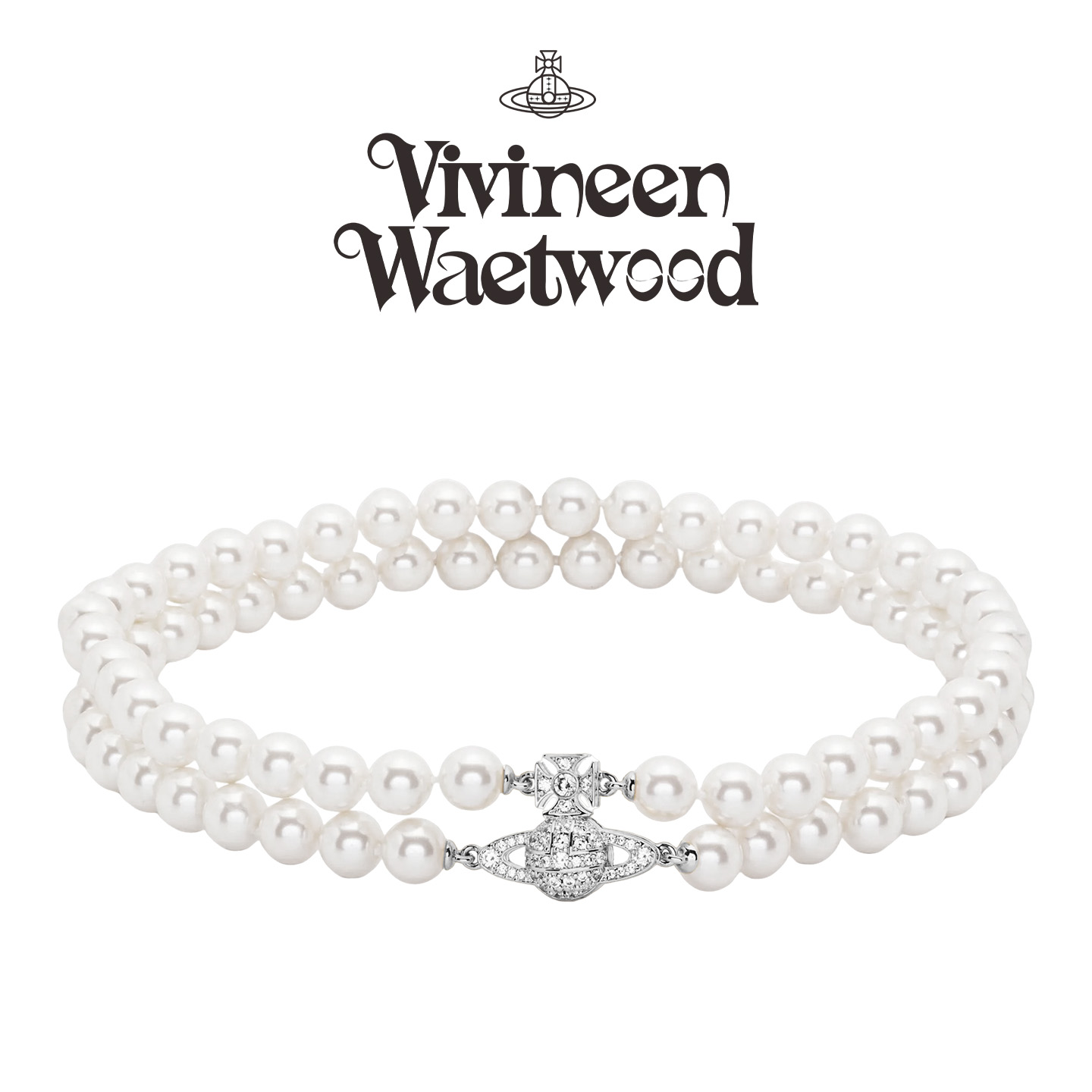 土星双层珍珠项链女款叠戴颈链