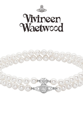 土星双层珍珠项链女款叠戴颈链