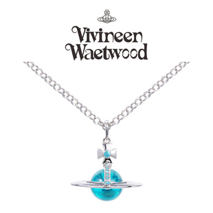 Vivireer 高级感轻奢小众 Waetwssd西太后orb大号土星立体项链长款