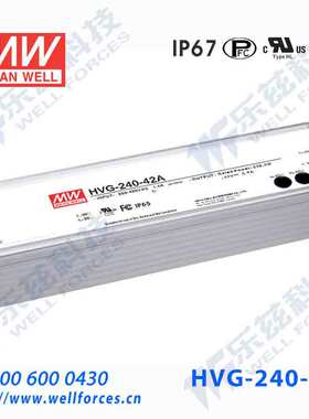 明纬48V LED电源240W HVG-240-48AB 5A可调+48V恒压调光5年质保