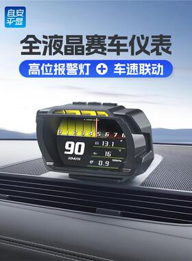 hud抬头显示器多功能赛车obd液晶仪表车速转速水温油耗总里程A580