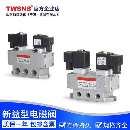 TWSNS台气山耐斯双电控电磁阀两位五通K25D2H-6 8 10 15 20 25
