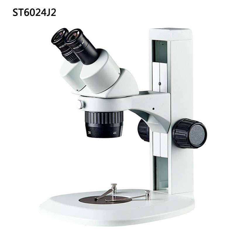 ST6024J2体视显微镜10倍20倍30倍40倍两档定档变倍扇形立臂支架