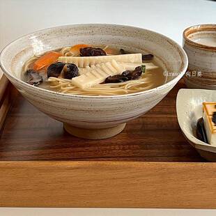 斗笠碗日式 漂亮碗拉面碗汤碗 复古景德镇家用陶瓷餐具商用2025新款