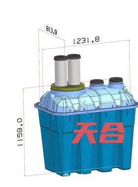 黑水无害化有机池小型成品塑料PE无动力净化槽多级厌氧生化池