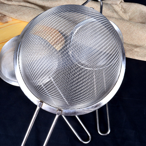 不锈钢过滤网奶茶店用珍珠漏勺豆浆机滤网超细果汁家用油隔勺加密