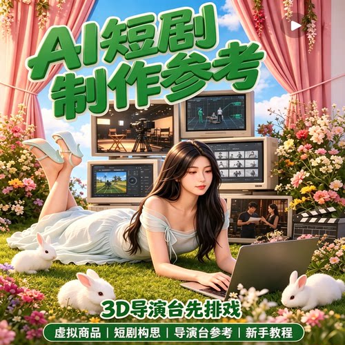AI短剧3D导演台教程虚拟预演排戏分镜规划短剧镜头构思创作参考