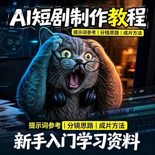 AI短剧制作教程新手入门分镜思路提示词成片全套学习资料