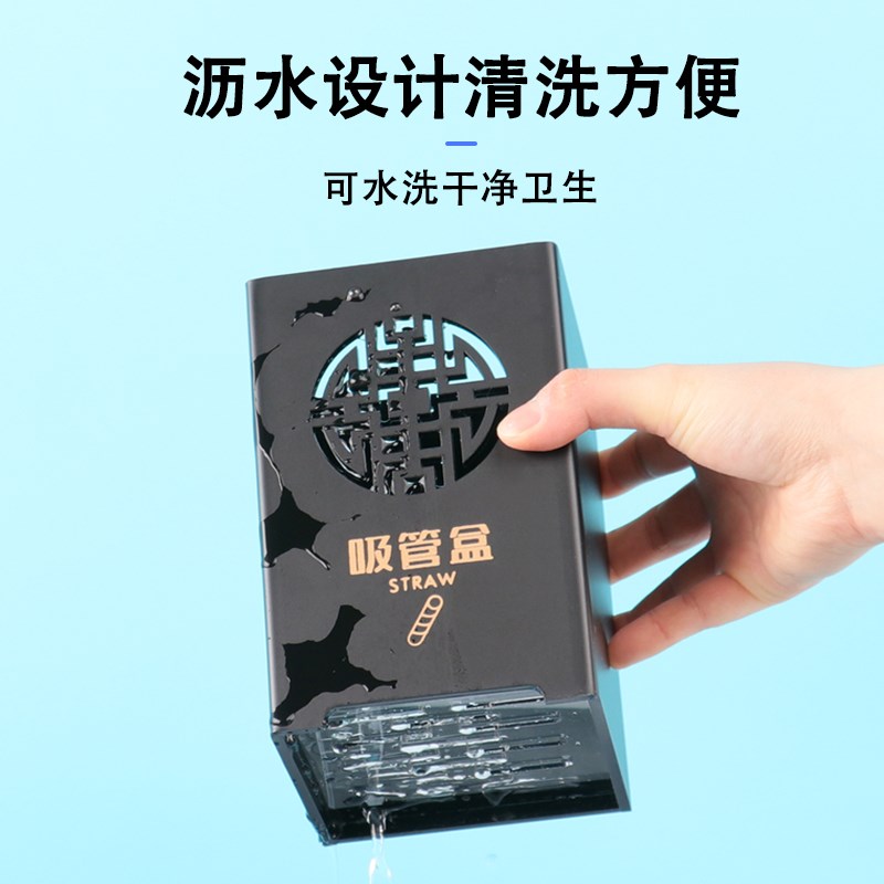 筷子筒筷子吸管收纳餐饮饭店火锅串串筷筒沥水通风筷笼筷桶架商用