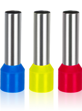 管型VE4012 6012 10 16 25平方系列护套冷压预绝缘接线端子 紫铜